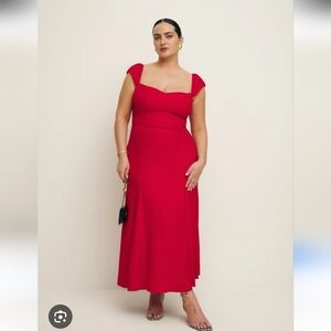 Reformation Bryson Red Maxi Dress Size 14